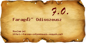 Faragó Odisszeusz névjegykártya
